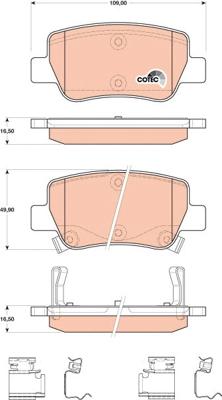 TRW GDB4175 - Brake Pad Set, disc brake autospares.lv