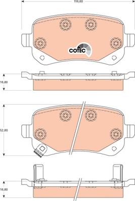 TRW GDB4176 - Brake Pad Set, disc brake autospares.lv