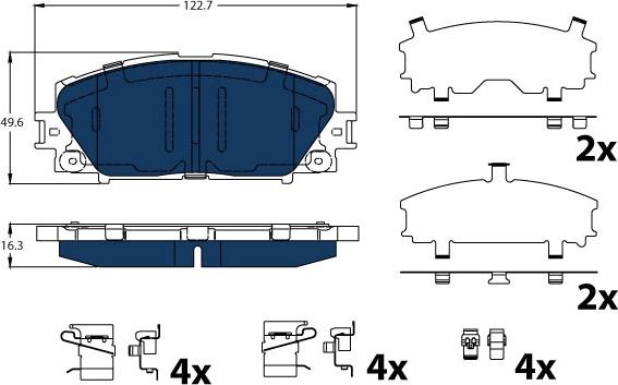 TRW GDB4173BTE - Brake Pad Set, disc brake autospares.lv