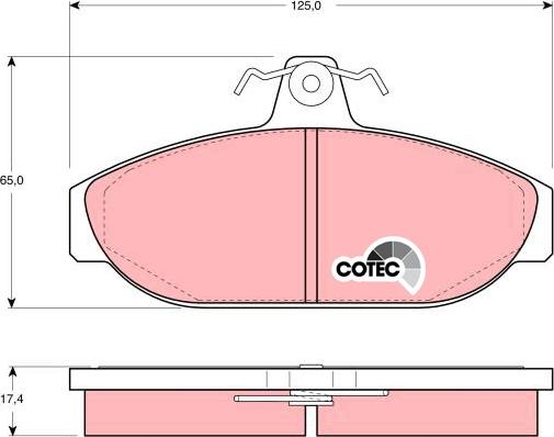 TRW GDB482 - Brake Pad Set, disc brake autospares.lv