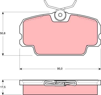 TRW GDB434 - Brake Pad Set, disc brake autospares.lv