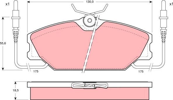 TRW GDB425 - Brake Pad Set, disc brake autospares.lv