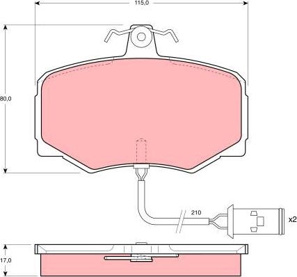 TRW GDB421 - Brake Pad Set, disc brake autospares.lv