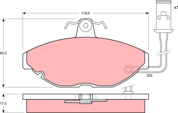 TRW GDB428 - Brake Pad Set, disc brake autospares.lv