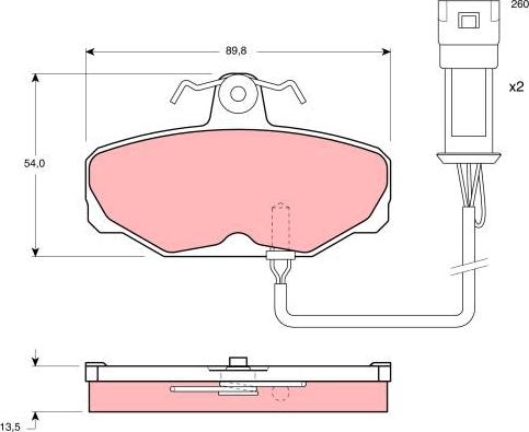 TRW GDB471 - Brake Pad Set, disc brake autospares.lv