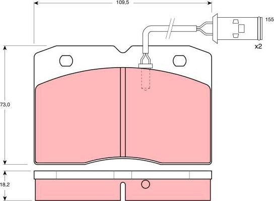 TRW GDB478 - Brake Pad Set, disc brake autospares.lv