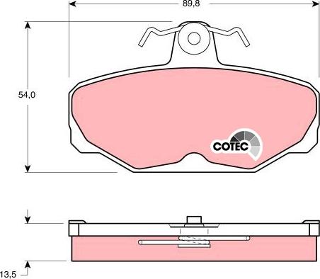 TRW GDB472 - Brake Pad Set, disc brake autospares.lv