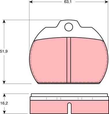 TRW GDB591 - Brake Pad Set, disc brake autospares.lv