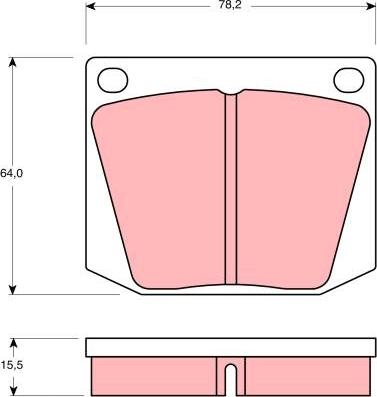 TRW GDB541 - Brake Pad Set, disc brake autospares.lv