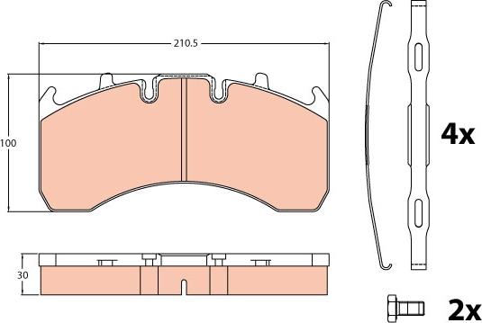 TRW GDB5098 - Brake Pad Set, disc brake autospares.lv