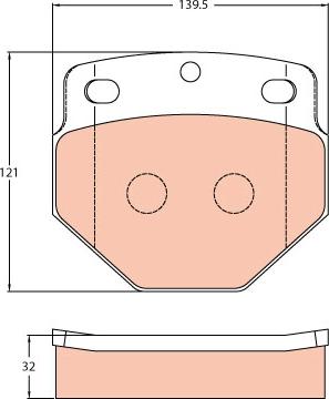 TRW GDB5087 - Brake Pad Set, disc brake autospares.lv