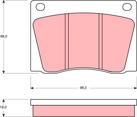 TRW GDB531 - Brake Pad Set, disc brake autospares.lv