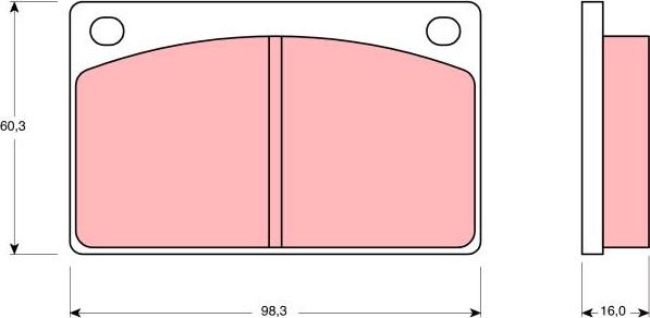 TRW GDB576 - Brake Pad Set, disc brake autospares.lv