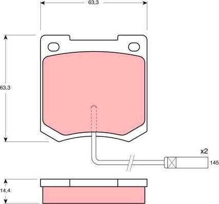 TRW GDB646 - Brake Pad Set, disc brake autospares.lv