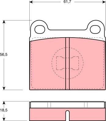 TRW GDB663 - Brake Pad Set, disc brake autospares.lv