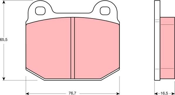 TRW GDB611 - Brake Pad Set, disc brake autospares.lv