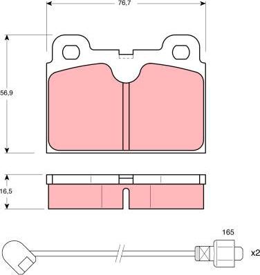 TRW GDB680 - Brake Pad Set, disc brake autospares.lv