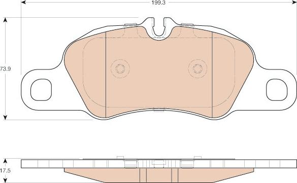 TRW GDB1990 - Brake Pad Set, disc brake autospares.lv