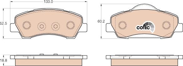 TRW GDB1992 - Brake Pad Set, disc brake autospares.lv