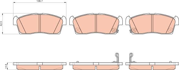 TRW GDB1940 - Brake Pad Set, disc brake autospares.lv