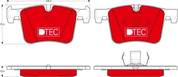 TRW GDB1942DTE - Brake Pad Set, disc brake autospares.lv