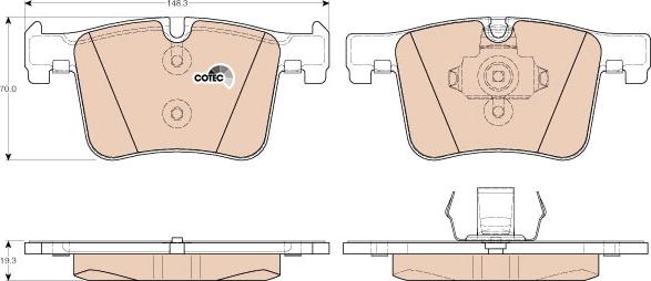 TRW GDB1942 - Brake Pad Set, disc brake autospares.lv