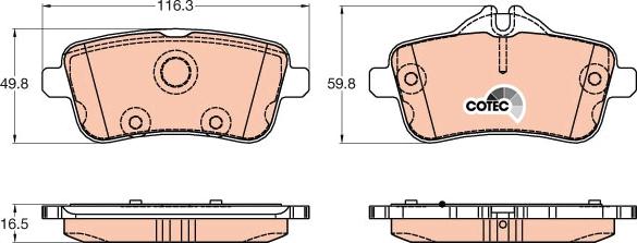 TRW GDB1947 - Brake Pad Set, disc brake autospares.lv