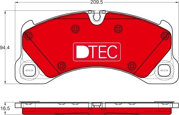 TRW GDB1969DTE - Brake Pad Set, disc brake autospares.lv