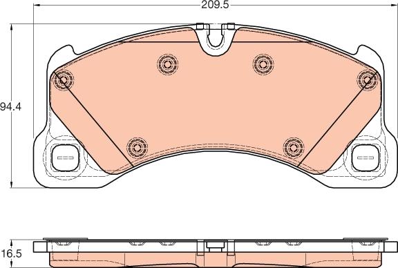 TRW GDB1969 - Brake Pad Set, disc brake autospares.lv