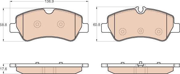 TRW GDB1968 - Brake Pad Set, disc brake autospares.lv