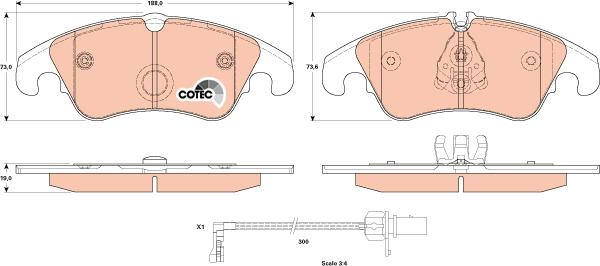 TRW GDB1908 - Brake Pad Set, disc brake autospares.lv