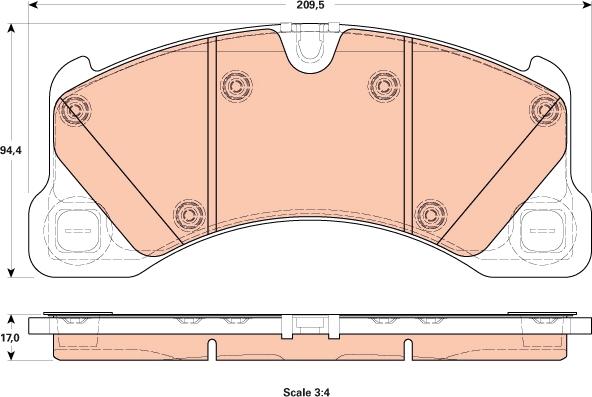 TRW GDB1914 - Brake Pad Set, disc brake autospares.lv