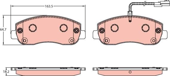 TRW GDB1910 - Brake Pad Set, disc brake autospares.lv