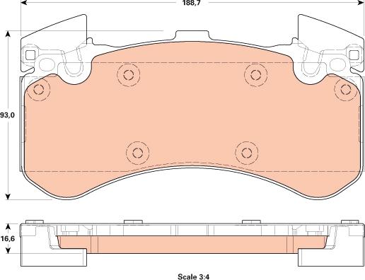 TRW GDB1911 - Brake Pad Set, disc brake autospares.lv