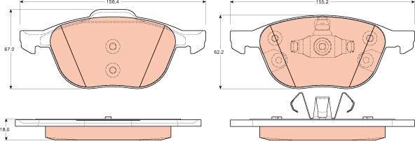 TRW GDB1939 - Brake Pad Set, disc brake autospares.lv