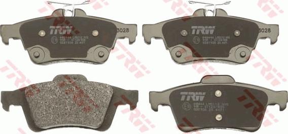 TRW GDB1938 - Brake Pad Set, disc brake autospares.lv