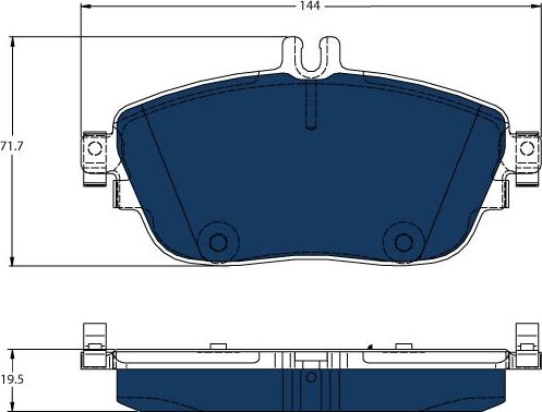 TRW GDB1932BTE - Brake Pad Set, disc brake autospares.lv