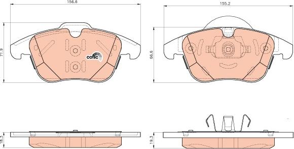 TRW GDB1925 - Brake Pad Set, disc brake autospares.lv