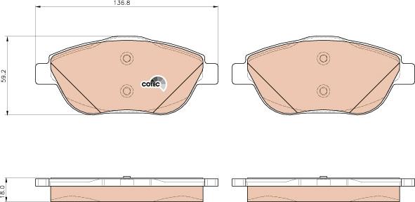 TRW GDB1926 - Brake Pad Set, disc brake autospares.lv