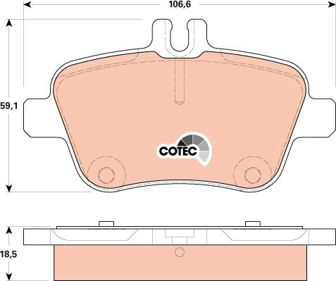 TRW GDB1920 - Brake Pad Set, disc brake autospares.lv