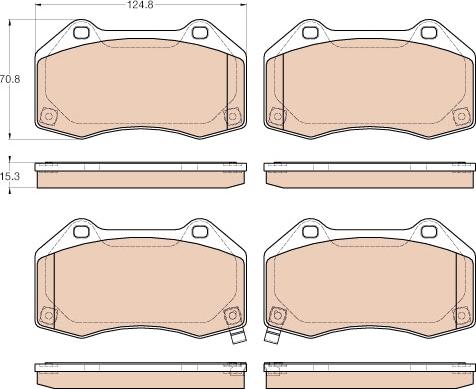 TRW GDB1979 - Brake Pad Set, disc brake autospares.lv