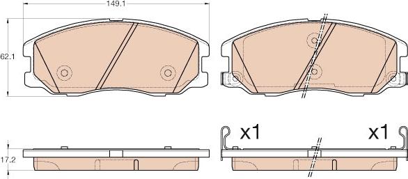 TRW GDB1978 - Brake Pad Set, disc brake autospares.lv