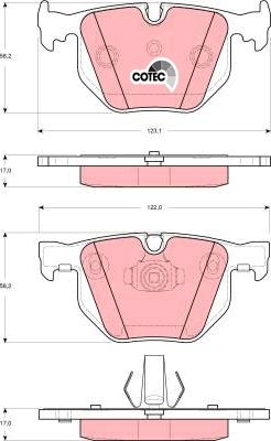 TRW GDB1499 - Brake Pad Set, disc brake autospares.lv