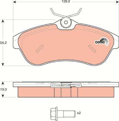 TRW GDB1496 - Brake Pad Set, disc brake autospares.lv