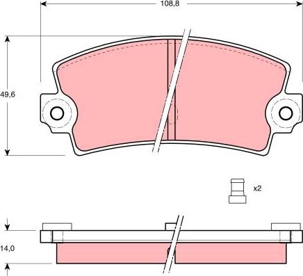 TRW GDB149 - Brake Pad Set, disc brake autospares.lv