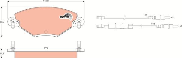 TRW GDB1448 - Brake Pad Set, disc brake autospares.lv