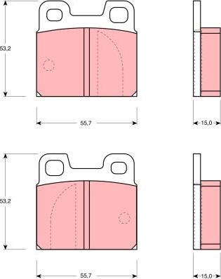 TRW GDB144 - Brake Pad Set, disc brake autospares.lv