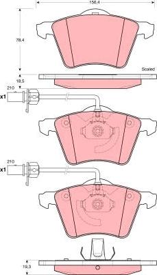 TRW GDB1459 - Brake Pad Set, disc brake autospares.lv