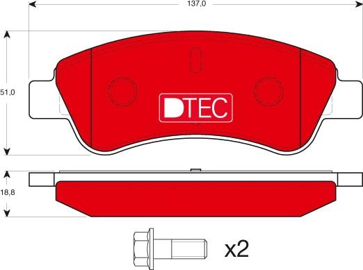 TRW GDB1463DTE - Brake Pad Set, disc brake autospares.lv