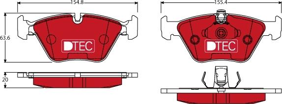 TRW GDB1404DTE - Brake Pad Set, disc brake autospares.lv